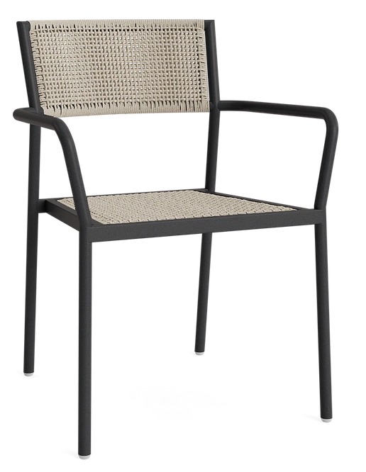 LISBON WOVEN STACKING ARM CHAIR