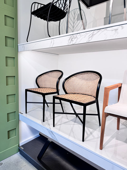 SUMMER CLASSICS HAVANA SIDE CHAIR - BLACK/NATURAL RESIN