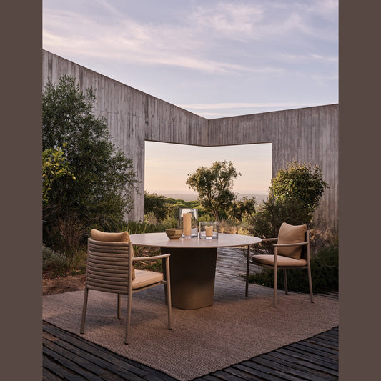 TAO 63 INCH RD DINING TABLE / LIGHTENED CONCRETE - Kolo Collection