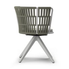 DAISY RAE SWIVEL DINING CHAIR W/ALUMINUM LEGS, C