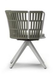 DAISY RAE SWIVEL DINING CHAIR W/ALUMINUM LEGS, GRADE B,C,D