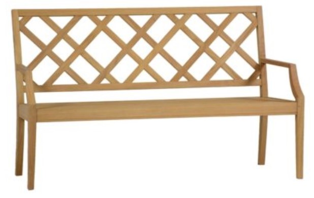 HALEY 60 INCH TEAK BENCH, NATURAL TEAK