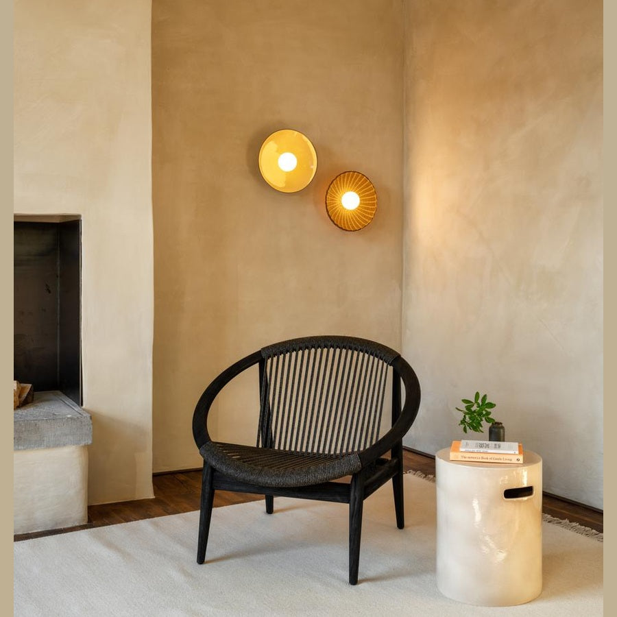 FRIDA LOUNGE CHAIR BLACK STAINED BRUSHED TEAK / ONYX BLACK ROPE - Kolo Collection