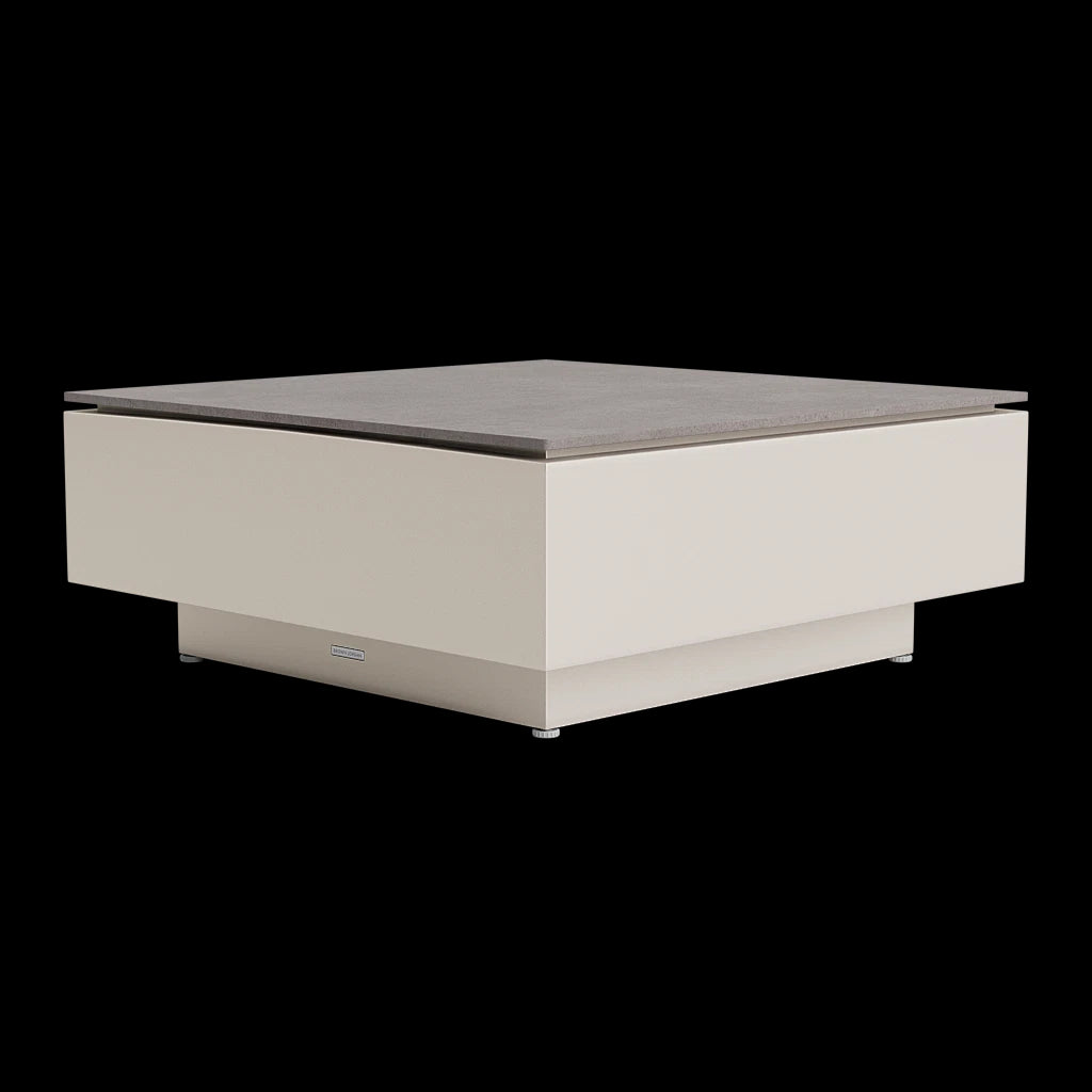 HUNTLEY 35" SQ TALL COFFEE TABLE NEBIA OR UMBER TOP