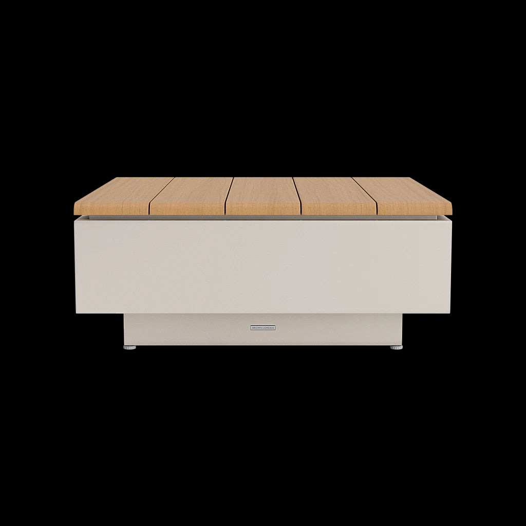 HUNTLEY 35" SQ TALL COFFEE TABLE W/TEAK