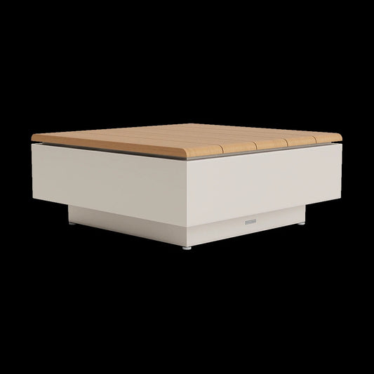 HUNTLEY 35" SQ TALL COFFEE TABLE W/TEAK