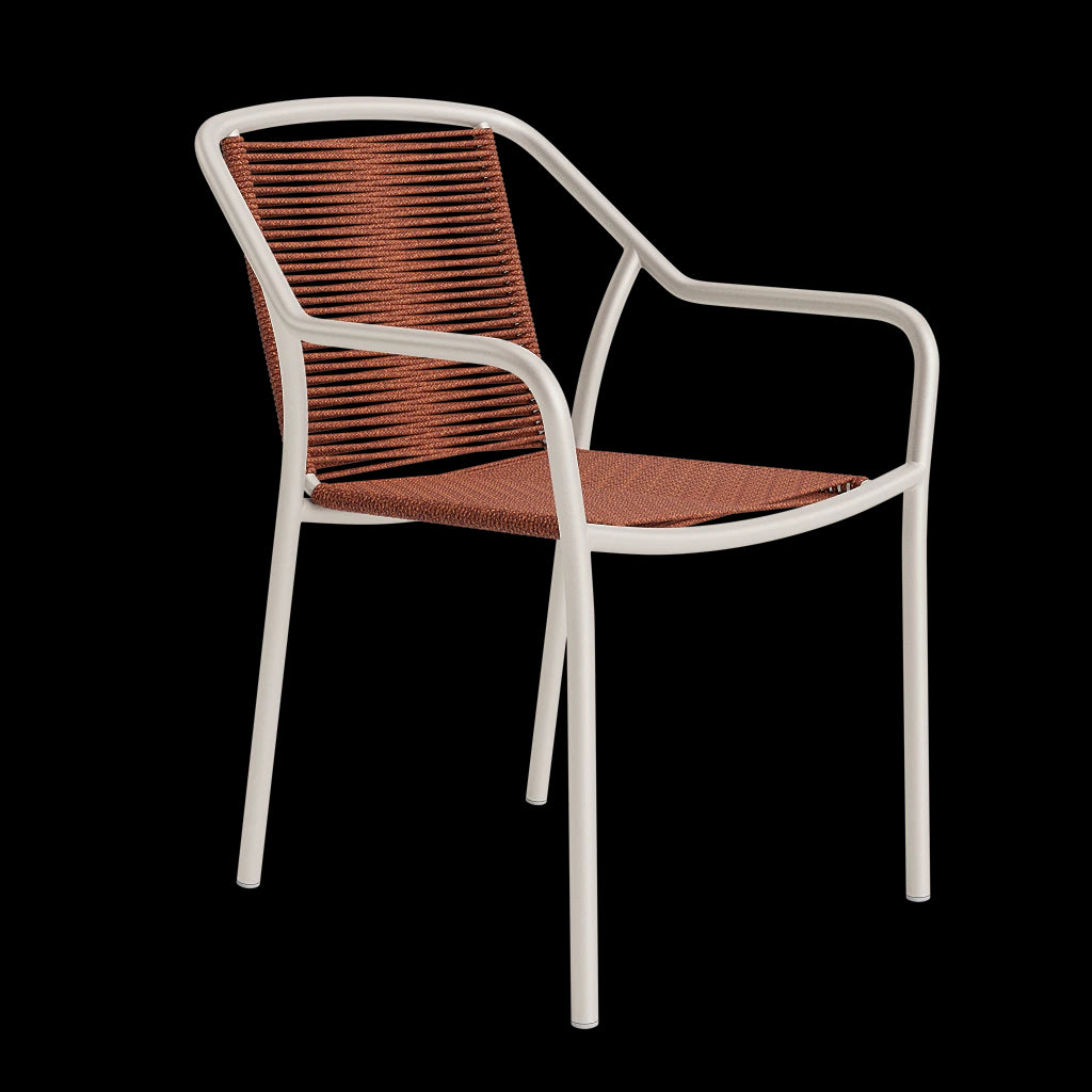 FARO STACKING DINING ARM CHAIR W/ROPE