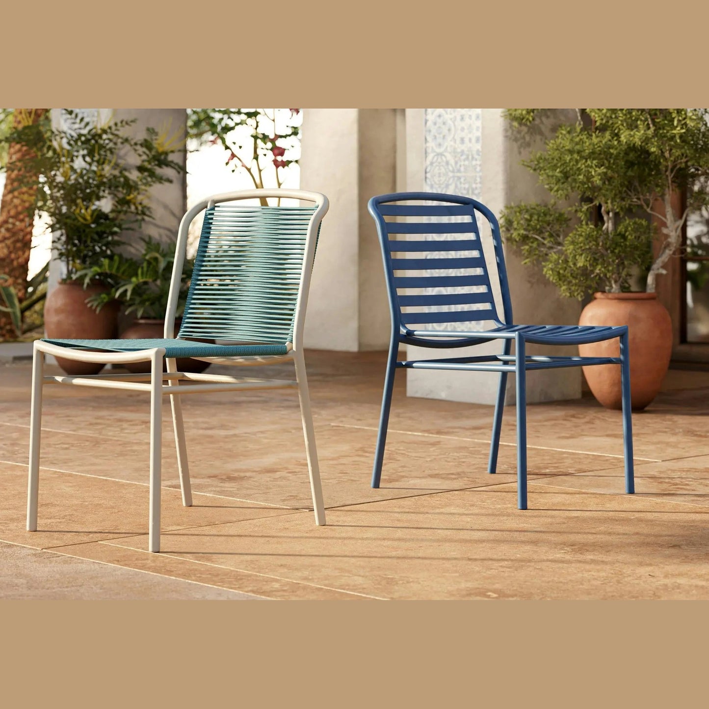 FARO SLAT STACKING DINING ARM CHAIR