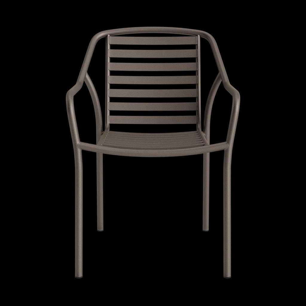 FARO SLAT STACKING DINING ARM CHAIR