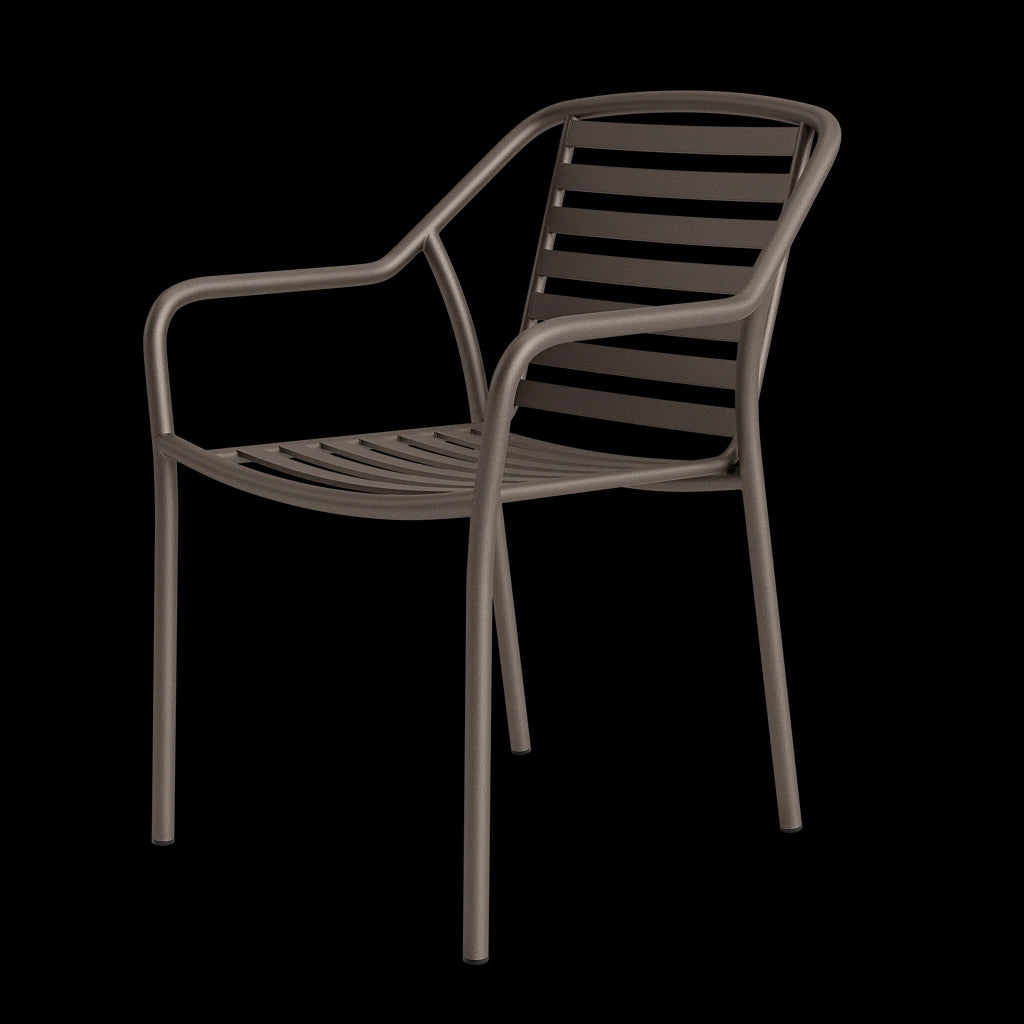 FARO SLAT STACKING DINING ARM CHAIR