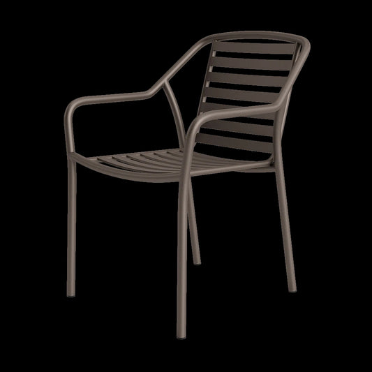 FARO SLAT STACKING DINING ARM CHAIR