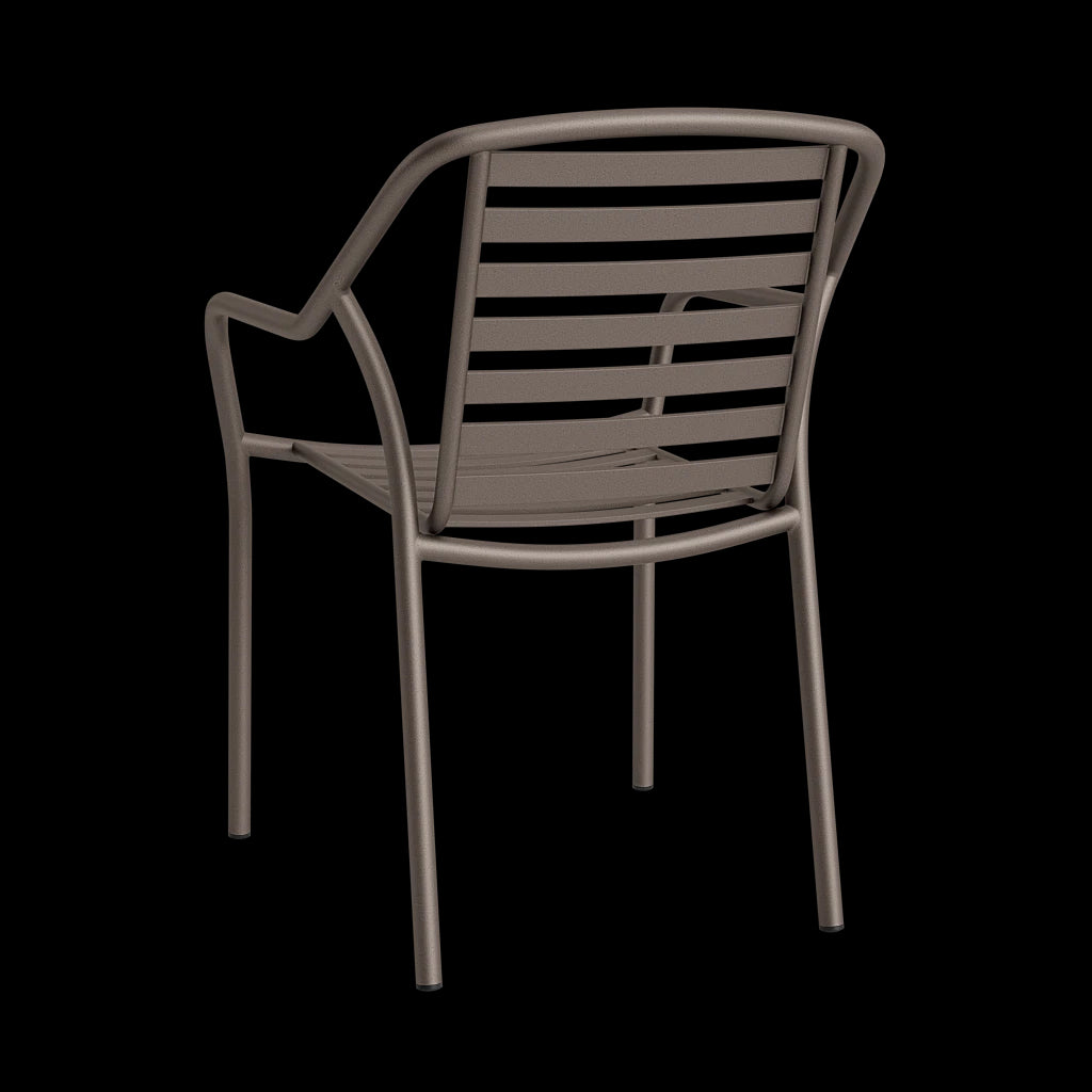 FARO SLAT STACKING DINING ARM CHAIR