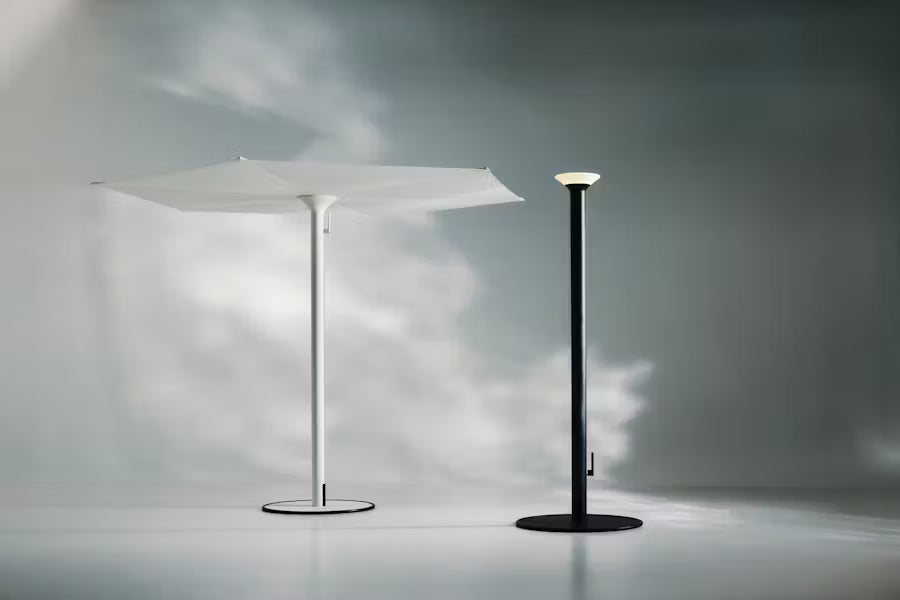 ANAMON 9.8' HEX UMBRELLA W/BASE BRONZE FINISH / SAGE CANOPY