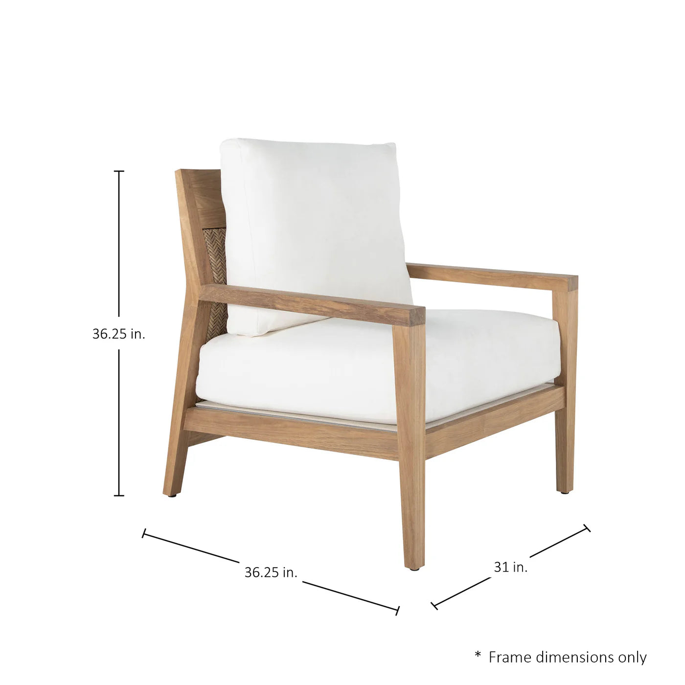 SAVANNAH TEAK LOUNGE CHAIR NATURAL DREAM/GRADE A/NO WELT