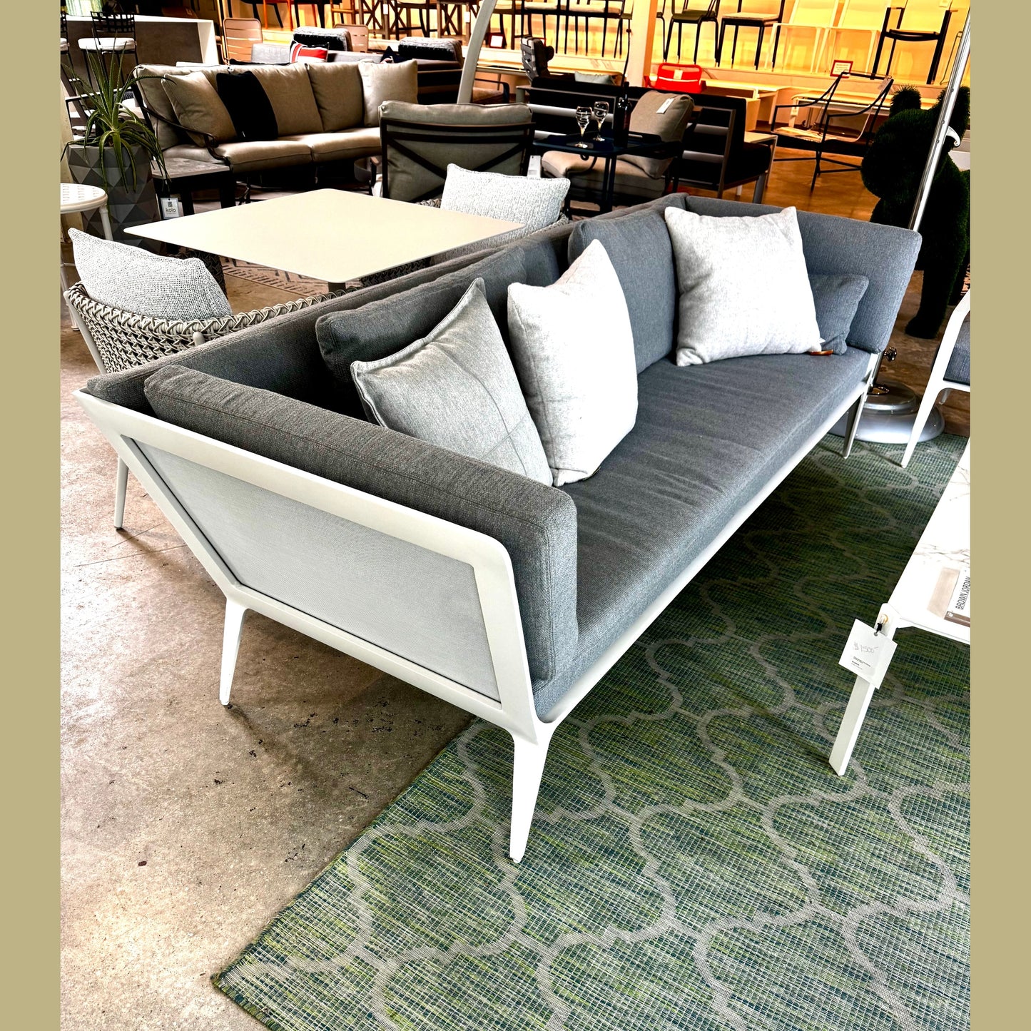 BROWN JORDAN STILL SOFA + TWO LOUNGE CHAIRS