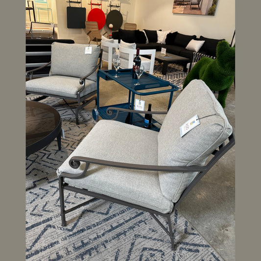 BROWN JORDAN VENETIAN SOFA + TWO LOUNGE CHAIRS