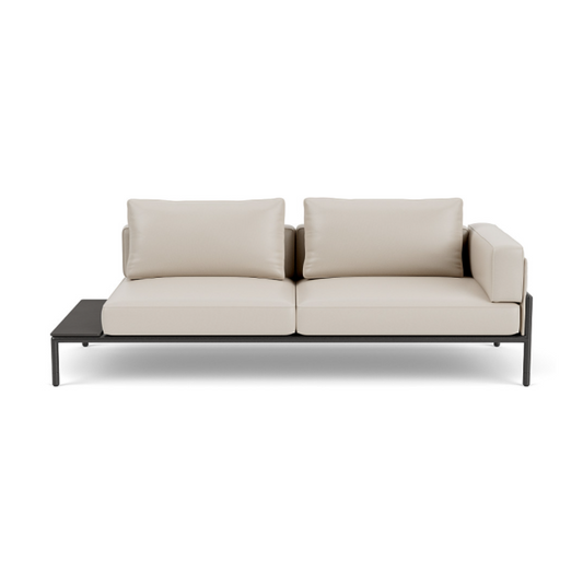 MOTO RIGHT ARM LOVESEAT WITH FOSSIL TABLE/GRADE C / COM FABRIC