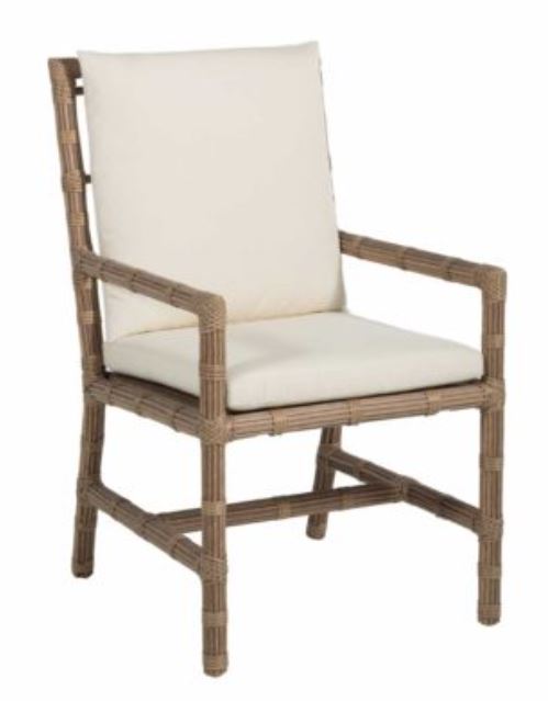 SUMMER CLASSICS NEWPORT ARM CHAIR - BURLAP