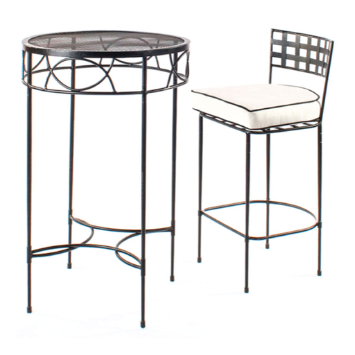 AMALFI COUNTER HEIGHT BAR STOOL IN EPOXY COATED STEEL