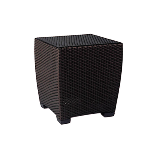 FUSION 19 INCH SQUARE WOVEN OCCASIONAL TABLE IN BRONZE