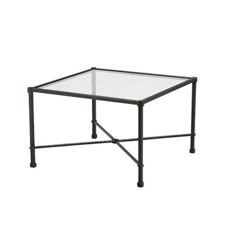 VENETIAN 18 x 18  OCCASIONAL TABLE WITH GLASS TOP