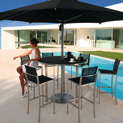 O-ZON BAR CHAIR/EP STAINLESS/CAPPUCCINO BATYLINE