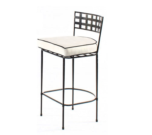 AMALFI COUNTER HEIGHT BAR STOOL IN EPOXY COATED STEEL