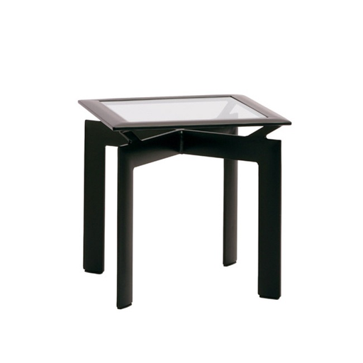PARKWAY 21 INCH SQUARE OCCASIONAL TABLE WITH GLASS TOP