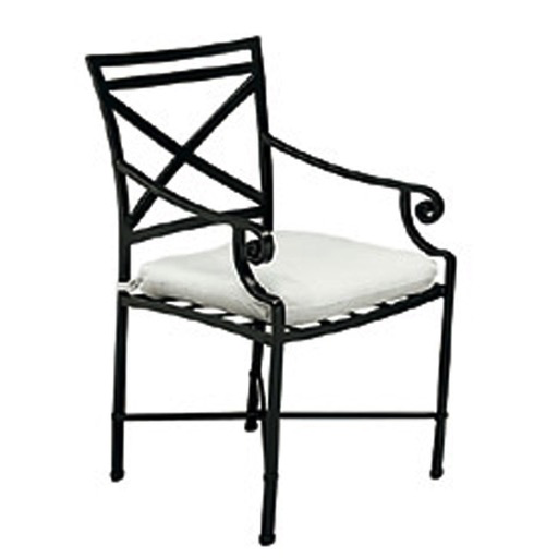VENETIAN ARM CHAIR WITH SEAT CUSHION IN GRADE A FABRIC