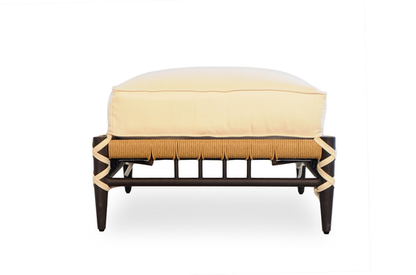 LOW COUNTRY OTTOMAN WITH GRADE C FABRIC/SELF WELT