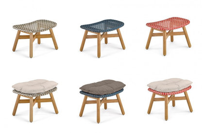 MBRACE FOOTSTOOL W/TEAK BASE