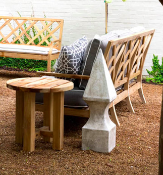 CROQUET TEAK 24 INCH ROUND END TABLE