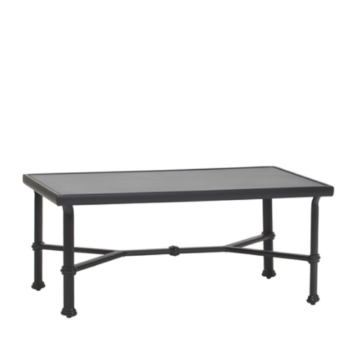 FREMONT 26 x 43 COFFEE TABLE WITH SOLID ALUMINUM TOP