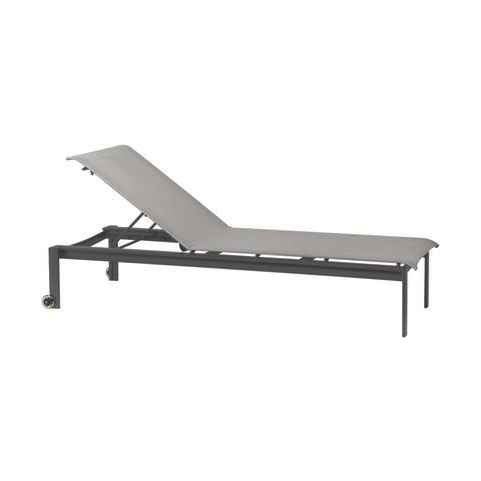 PARKWAY SLING STACKING ADJ CHAISE / WHEELS / GRADE A
