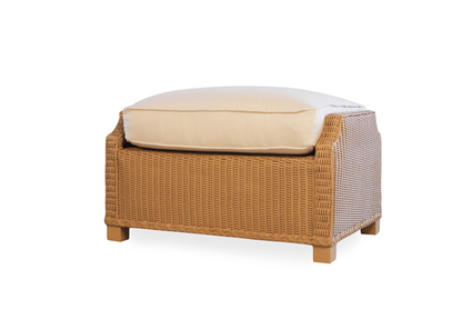 HAMPTONS OTTOMAN WITH GRADE A FABRIC/CONTRAST WELTING
