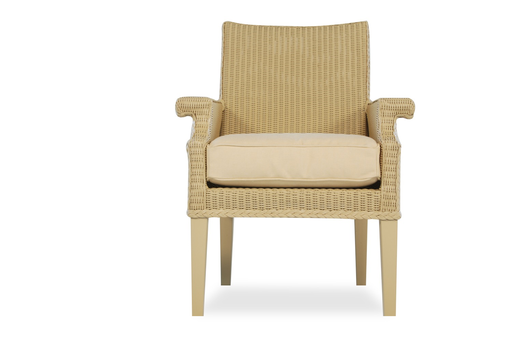 HAMPTONS DINING ARM CHAIR WITH GRADE A FABRIC/SELF WELT