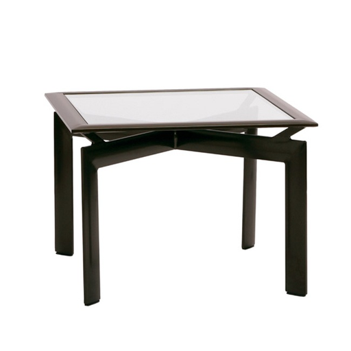 PARKWAY 29 INCH CORNER TABLE WITH GLASS TOP
