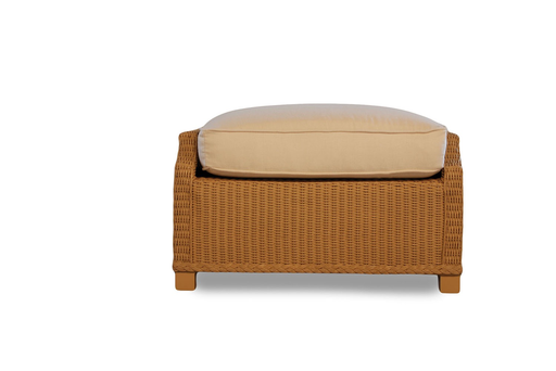 HAMPTONS OTTOMAN WITH GRADE A FABRIC/CONTRAST WELTING