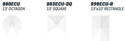 ECLIPSE 10 SQ CANTILEVER UMBERLLA / BRUSHED SILVER FINISH / GRADE A
