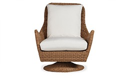 TOBAGO HIGH BACK SWIVEL ROCKER LOUNGE CHAIR / GRADE A