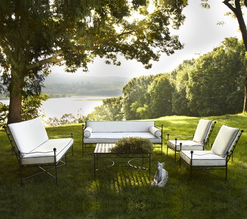 AMALFI 36 SQUARE COFFEE TABLE W/WOVEN TOP, EPOXY COATED STEEL