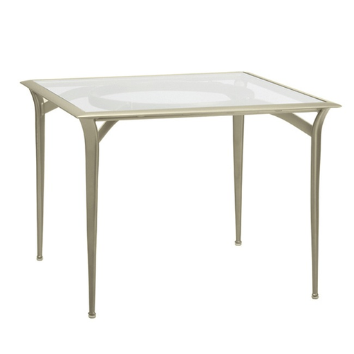 FLIGHT SQUARE BISTRO DINING TABLE WITH GLASS TOP