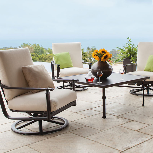 FREMONT 44 SQUARE CHAT TABLE WITH SOLID ALUMINUM TOP