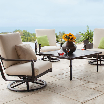 FREMONT 44 SQUARE CHAT TABLE WITH SOLID ALUMINUM TOP