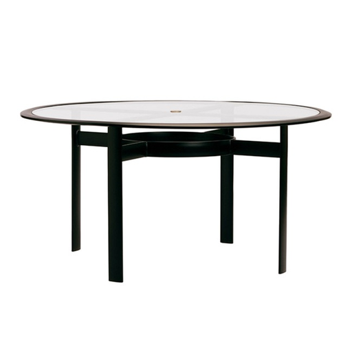 PARKWAY 54 ROUND UMBRELLA DINING TABLE WITH GLASS TOP