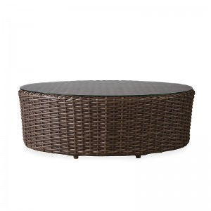 LARGO OVAL COCKTAIL TABLE WITH LAY-ON GLASS