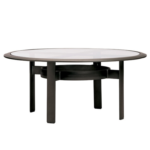 PARKWAY 45 INCH ROUND CHAT TABLE WITH GLASS TOP
