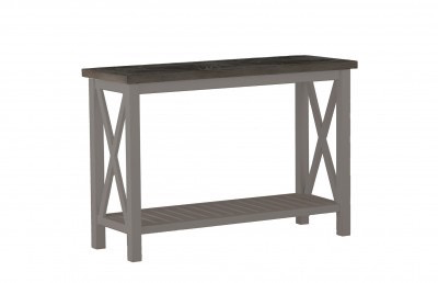 CAHABA 50x19 CONSOLE TABLE / OYSTER BASE / SLATE GRAY TOP