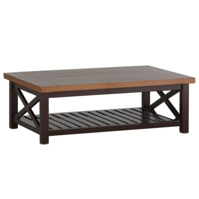 CAHABA 47x32 COFFEE TABLE OYSTER BASE WITH SLATE GRAY TOP