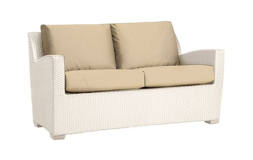 FUSION PILLOW BACK LOVESEAT IN BRONZE WITH GRADE A FABRIC